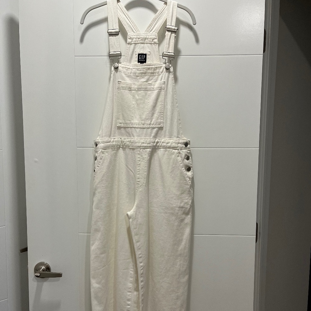 White Denim Overalls